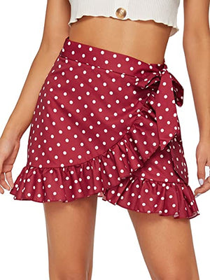 SOLY HUX Tie Waist Mini Short Skirt