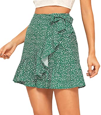 WDIRARA Women's Casual Mini Skirt