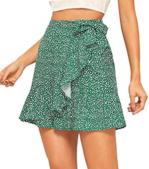 WDIRARA Women's Casual Mini Skirt