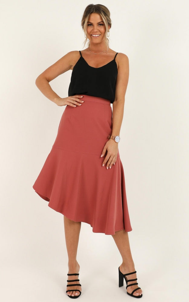 Mentor Goals Skirt In Dusty Rose
