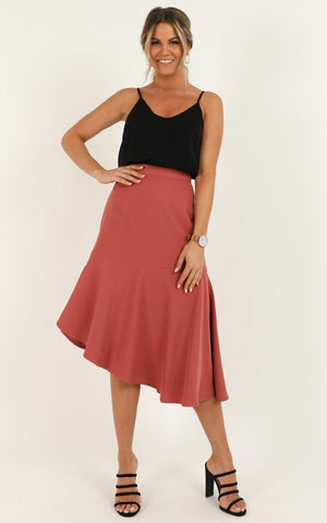 Mentor Goals Skirt In Dusty Rose