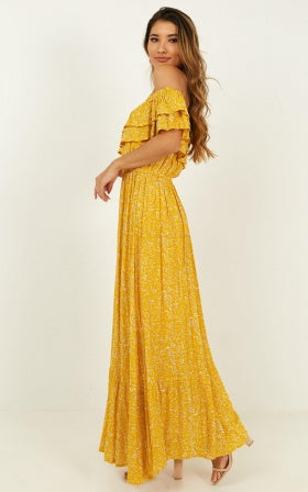 Notre Dame Maxi Dress In Yellow Floral