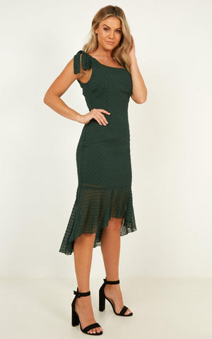 Turn To You Dress In Emerald