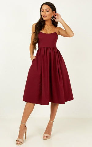 Wild Nights Dress In Wine
