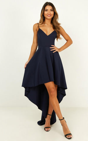 Making Fun Dress In Navy